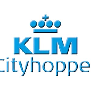 KLM Cityhopper Airlines-logo handgemaakte 3,25"x2,25" verzamelbare koelkastmagneet (LM14089)