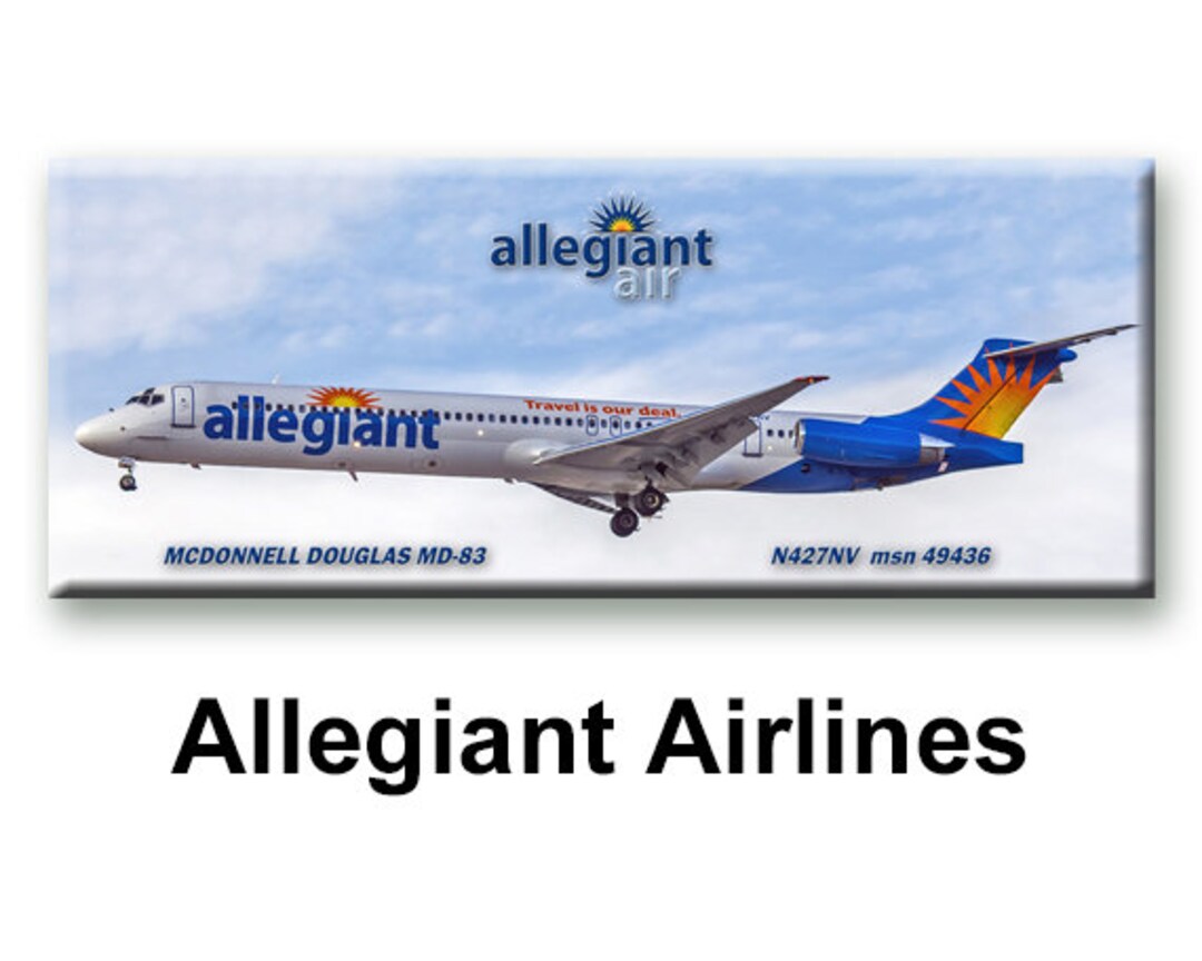 Allegiant Airlines Md-83 Handmade 2X5 Photo - Etsy Canada