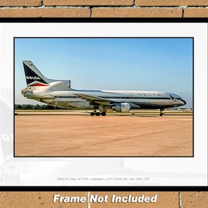デルタ航空 L-1011 トライスター 11" x 14" カラー写真 (Q033RGJM11X14)