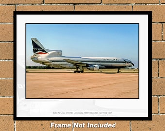 Delta Air Lines L-1011 TriStar 11&quot; x 14&quot; Color Photograph (Q033RGJM11X14)