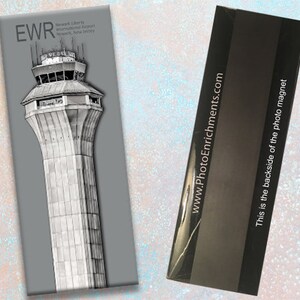 EWR Newark Int&#39;l Airport Tower Handmade 2&quot; x 5&quot;  Fridge Magnet (PMA9011)