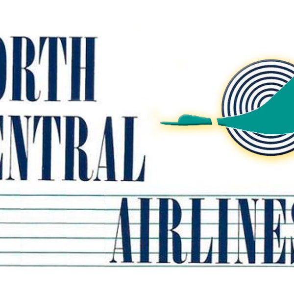 North Central Airlines Logo Handmade 3.25"x2.25" Fridge Magnet (LM14163)