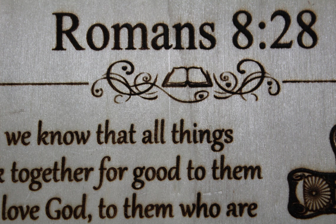 Custom Bible Verse Laser Engraved on Wood with Display Easel Etsy