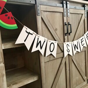 Download Second Birthday Pink Watermelon Two Sweet Banner Watermelon Two Tti Fruity Paper Party Supplies Party Decor