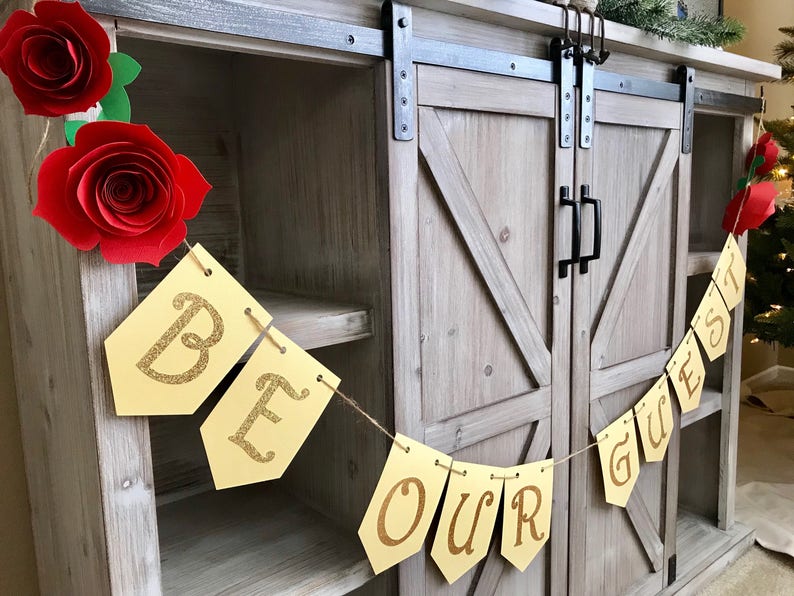 Be Our Guest Banner Beauty and the Beast Bridal Shower - Etsy