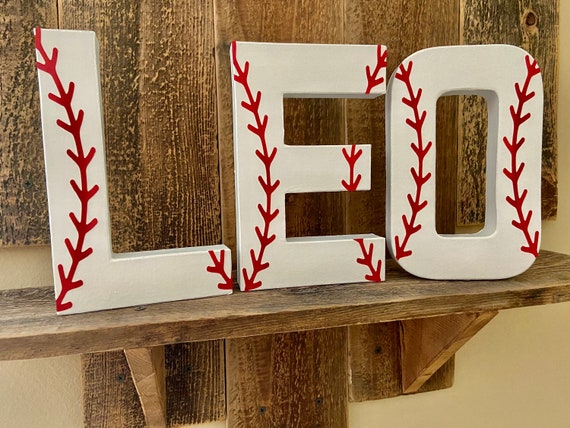 Baseball Paper Mache Letters-room Decor, Party Decor-smash Cake