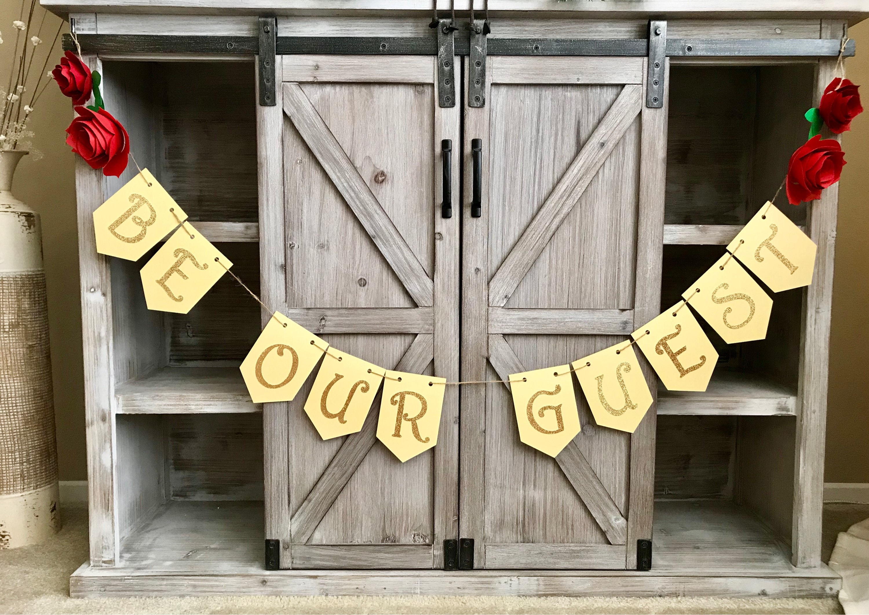 Be Our Guest Banner Beauty and the Beast Bridal Shower | Etsy