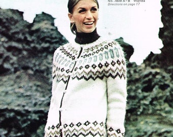 Vintage Icelandic Sweater Knitting Pattern PDF Karl - Etsy