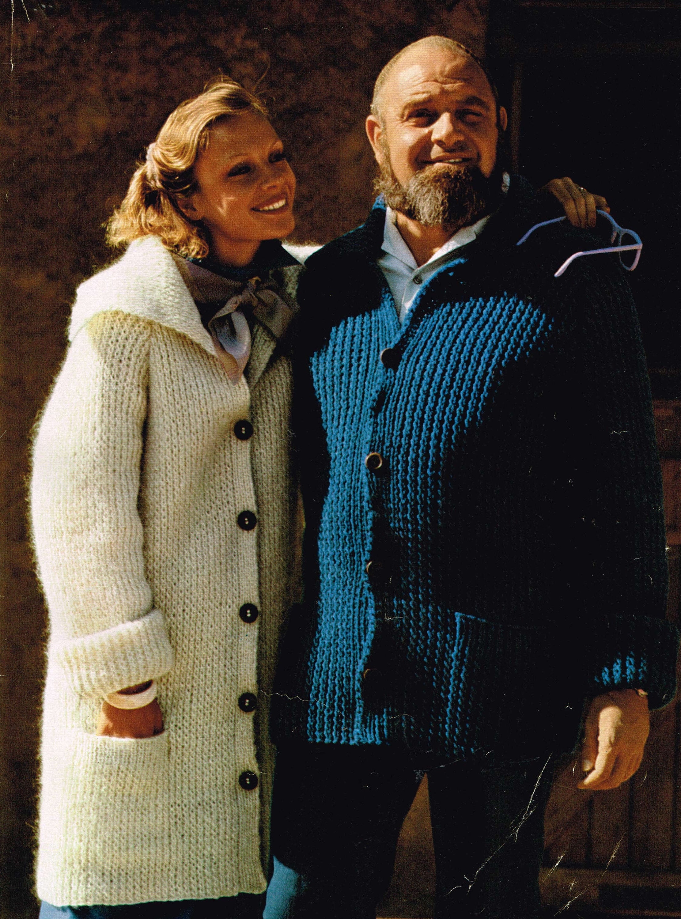 Mens and Womens Knitted Sweater Coats: Knitting Pattern - Etsy Denmark