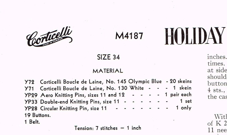 Patron De Couture Vintage Robe Années 1930 Simplicity - Modèle B34 (R589) - Pièces Non Découpées