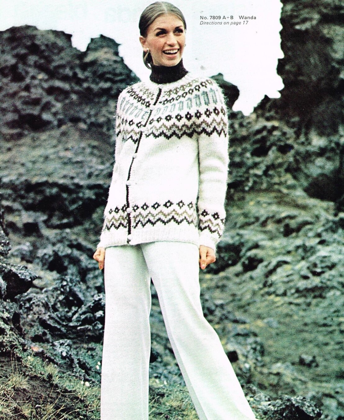 Vintage Knitting Pattern Retro Sweaters His and Hers Pullover or Cardigan Pattern PDF Instant download Icelandic Yarn