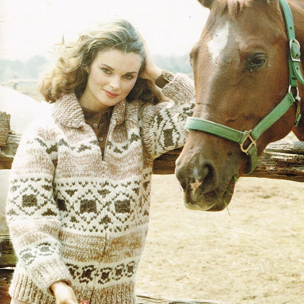 Vintage Cowichan Knitting Pattern - Men's and Women's Sweater Coats  - His & Her's - PDF Digital Downloadable E Pattern - West Coast Sweater