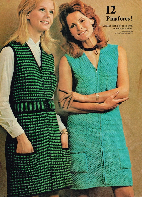 1970s pinafore dress