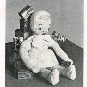 Vintage Doll Knitting Pattern Knitted Doll Pattern Vintage Toy Pattern Vintage Knitting Pattern Soft Doll Pattern image 2