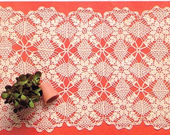 Vintage Crochet Pattern - Placemat - 80's crochet pattern - digital download PDF - retro - kitchen linens - kitchen decor