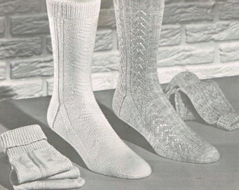 Vintage Sock Knitting Pattern for Men and Women - Retro Socks - PDF knitting pattern - Knitting patterns for women - Knotty pines Swordfish