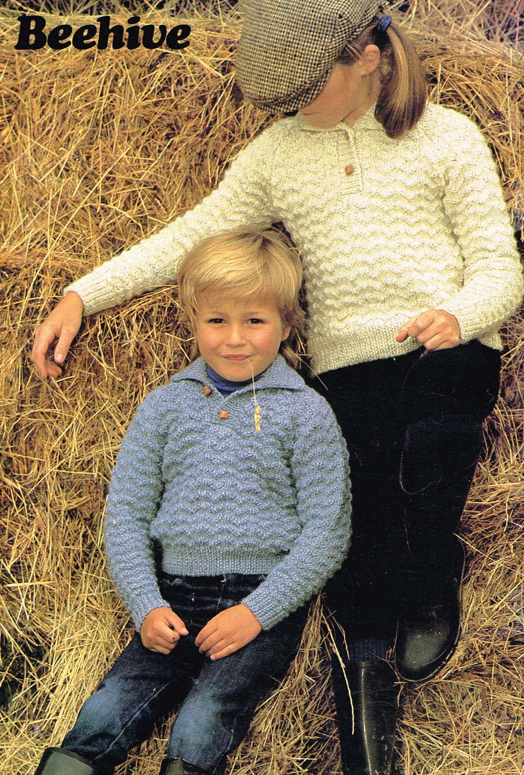 80s Knitting Patterns for Kids Textured Pullover: Sweaters for Boys and ...