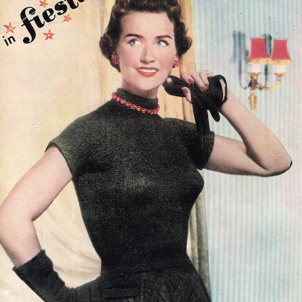 Vintage 50’s Knitting Pattern - Women’s Cap Sleeve Blouse - Ladies Sweaters - PDF Downloadable - 1950’s retro jumper - Printable Pattern