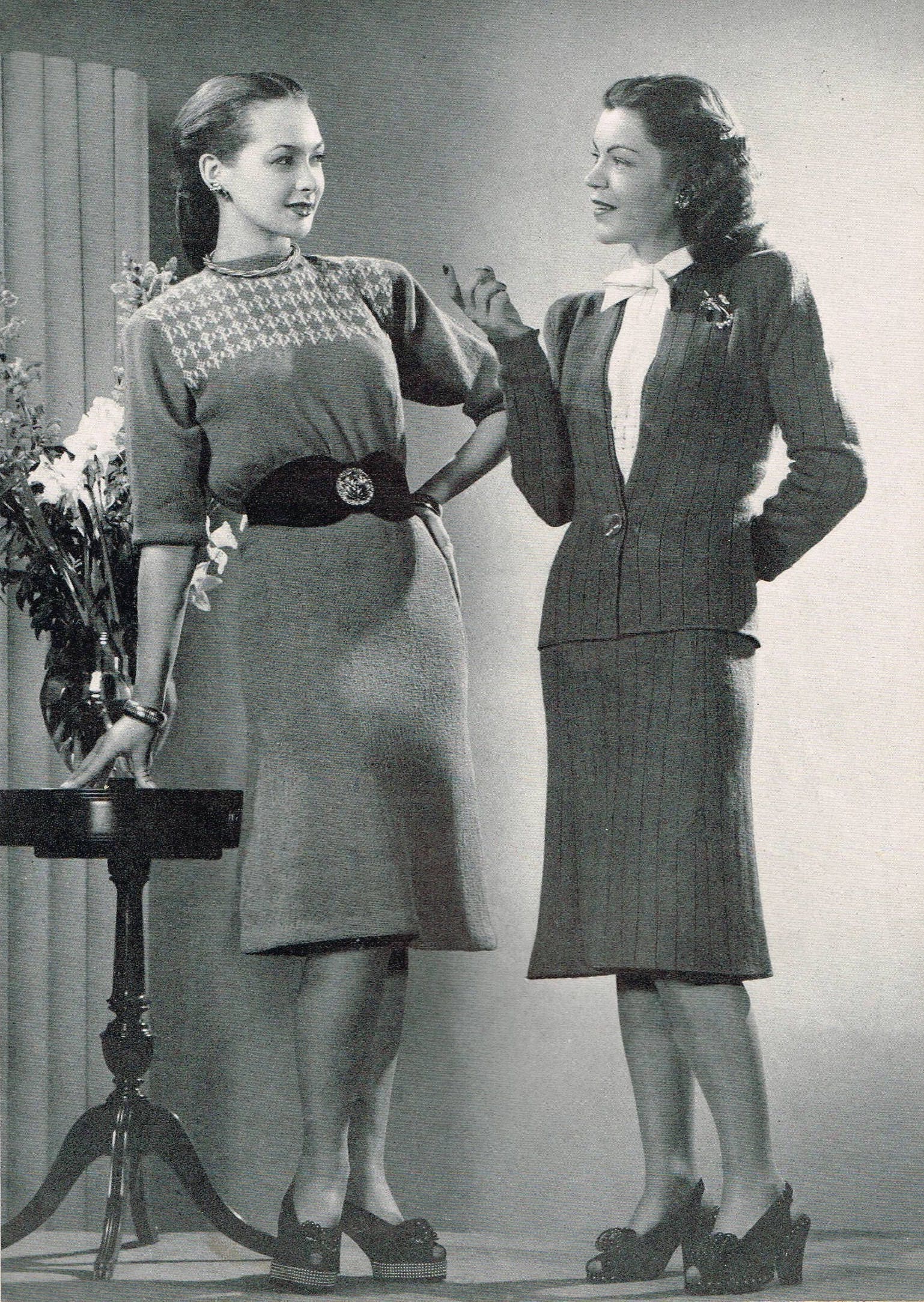 Vintage Knitting Pattern Womens 1940's 