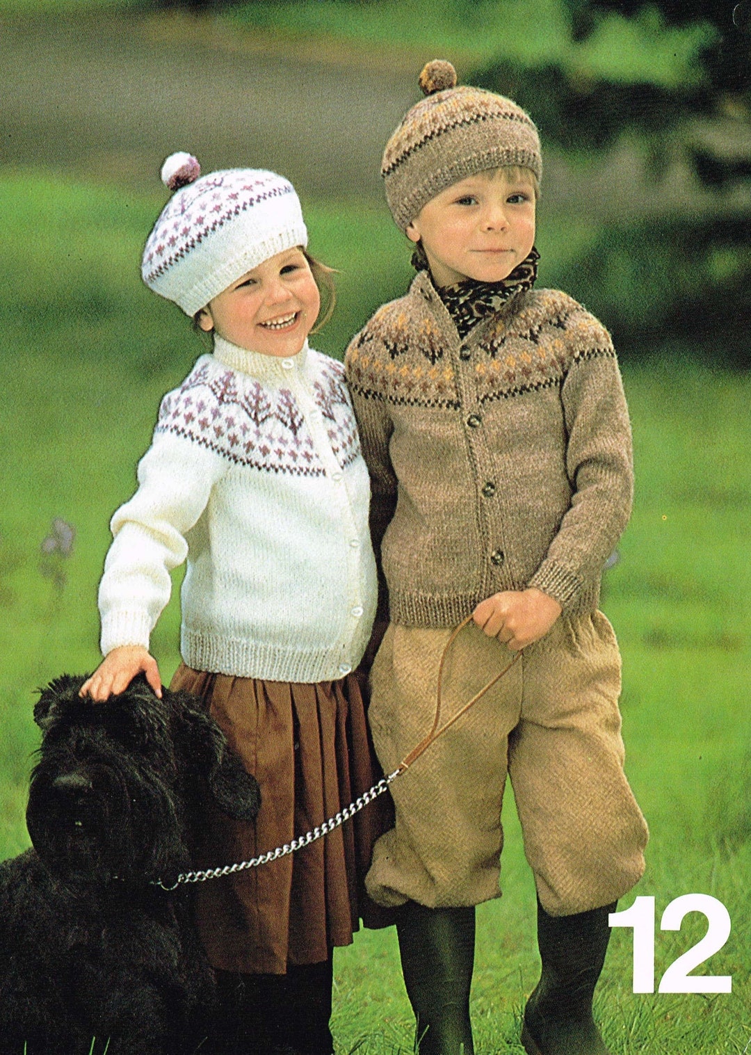 Childs Fair Isle Sweater With Tam: Knitting Pattern PDF - Etsy