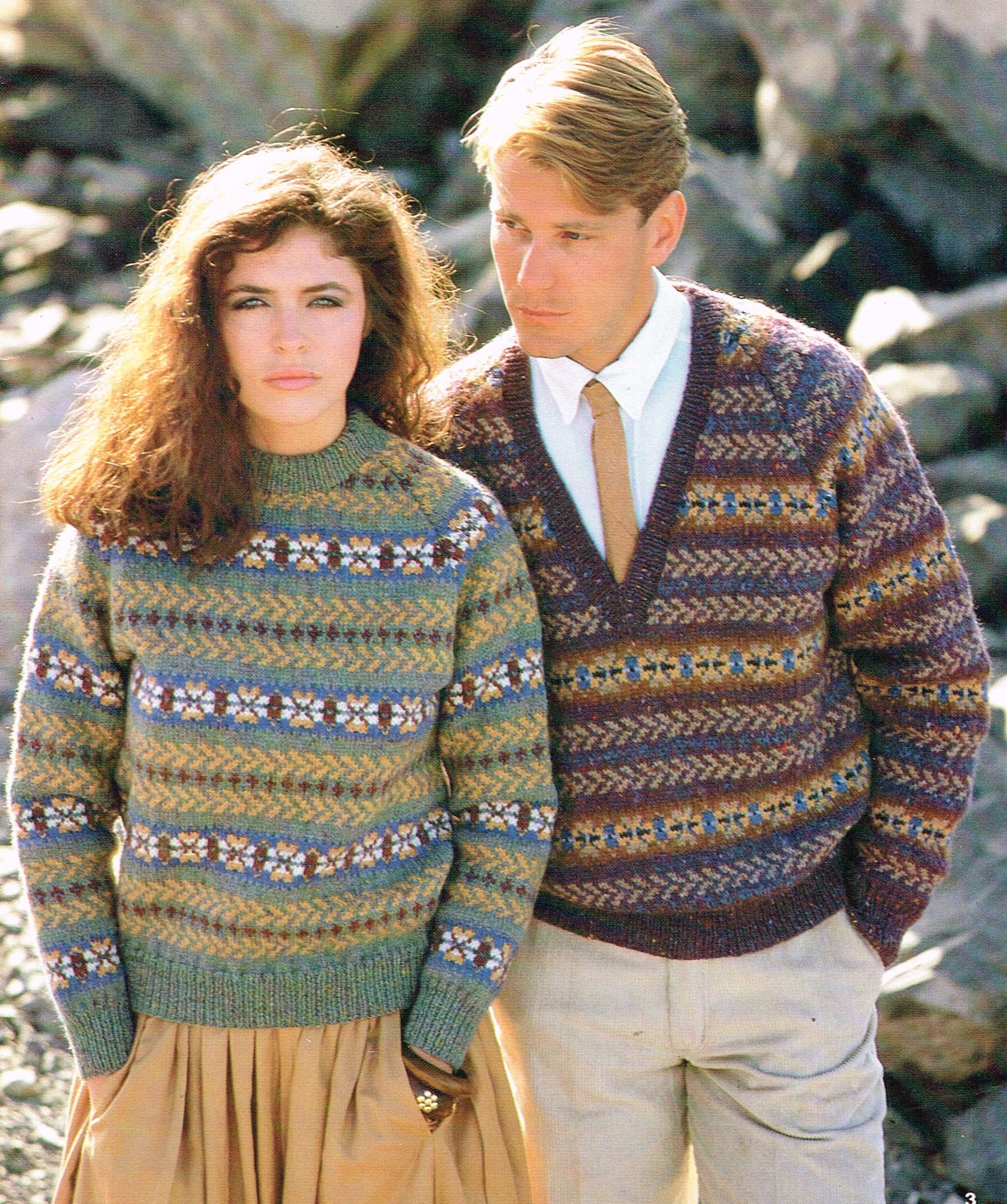 Mens and Womens Vintage Fair Isle Knitting Pattern PDF - Etsy Ireland