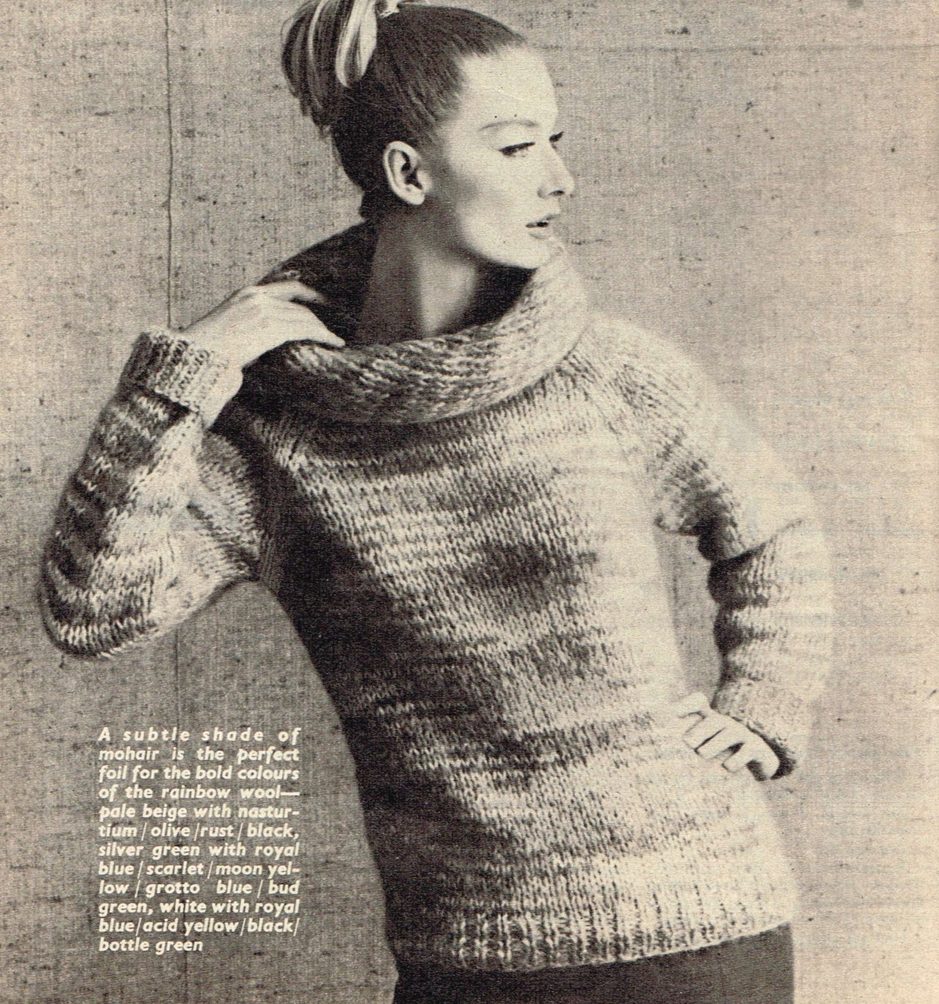 Vintage Women's Knitting Pattern 60's Mohair Sweater - Etsy