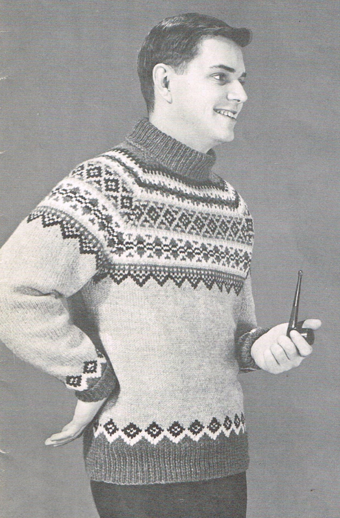 Scandinavia Cardigan or Pullover:men's Knitting Patterns - Etsy
