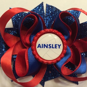 Personalized Volleyball Hair Bow