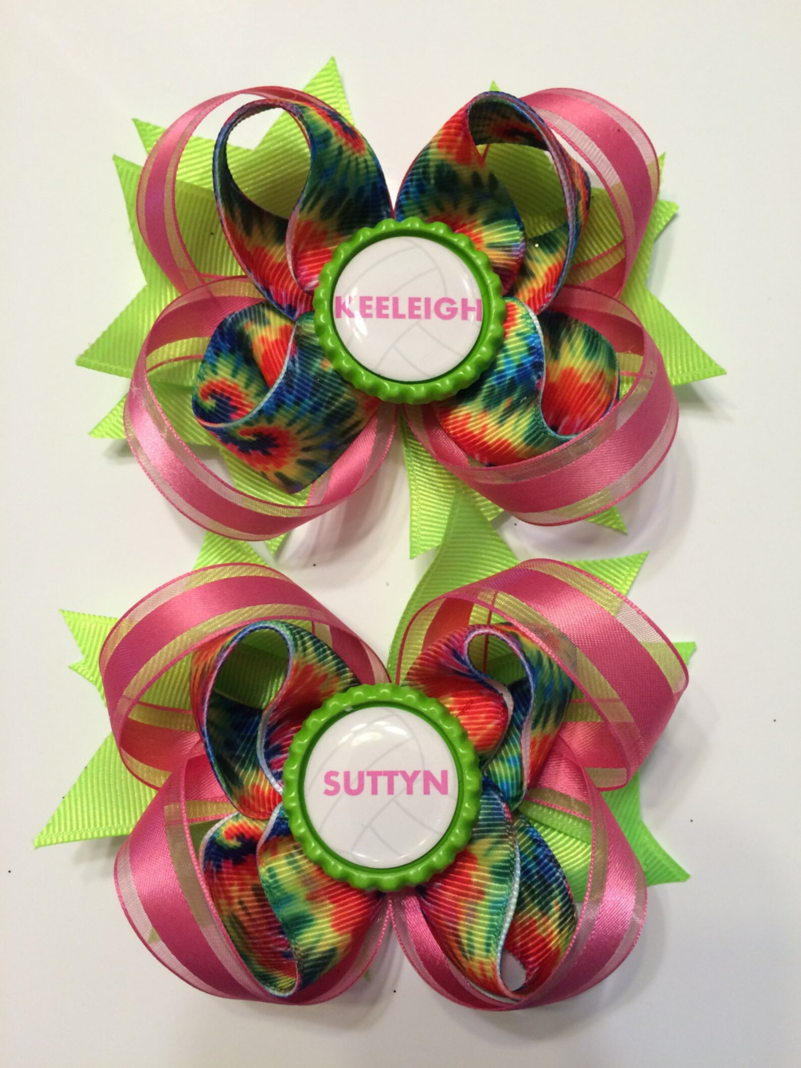 Personalized Volleyball Hair Bow Etsy