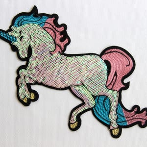 Horse Sequined Applique Patch,Paillette Patch,Sequins Horse Patch Supplies for Coat,T-Shirt,Costume Decorative Sequin Patches