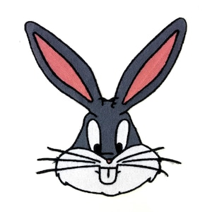 Großer Hase gestickt Applikation Patch, gestickt Cartoon Kaninchen Patch für Kleidung oder Kleid, dekorative Stickerei Applikationen Patches