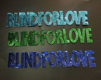 Blind for love Sequined Applique Patch,Paillette Patch,Sequins Patch Supplies for Coat,T-Shirt,Costume Decorative Sequin Patches