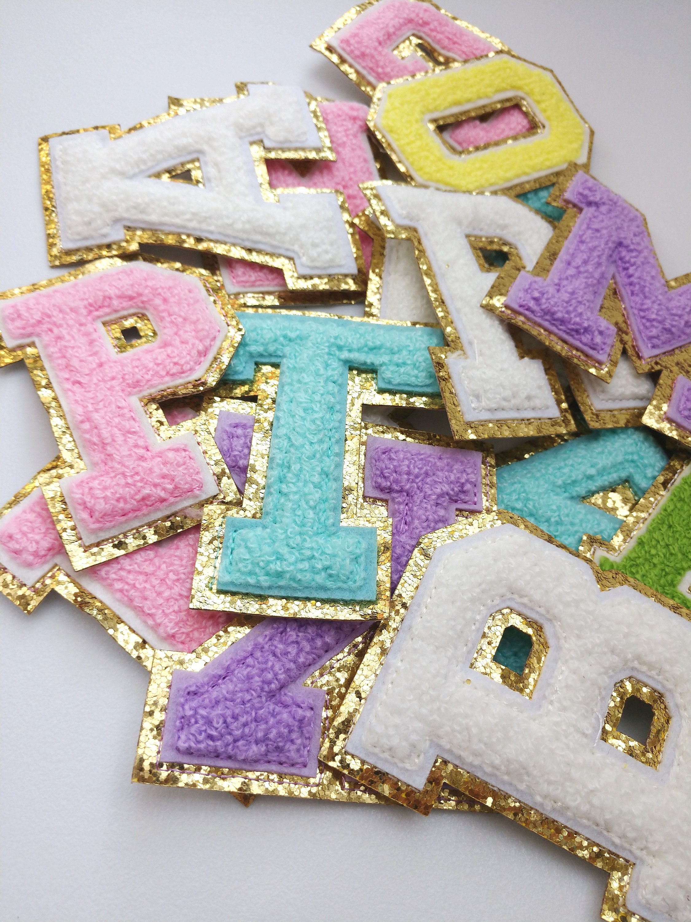 Colorful Embroidered Letter Iron on Applique Patch,embroidery Name ...