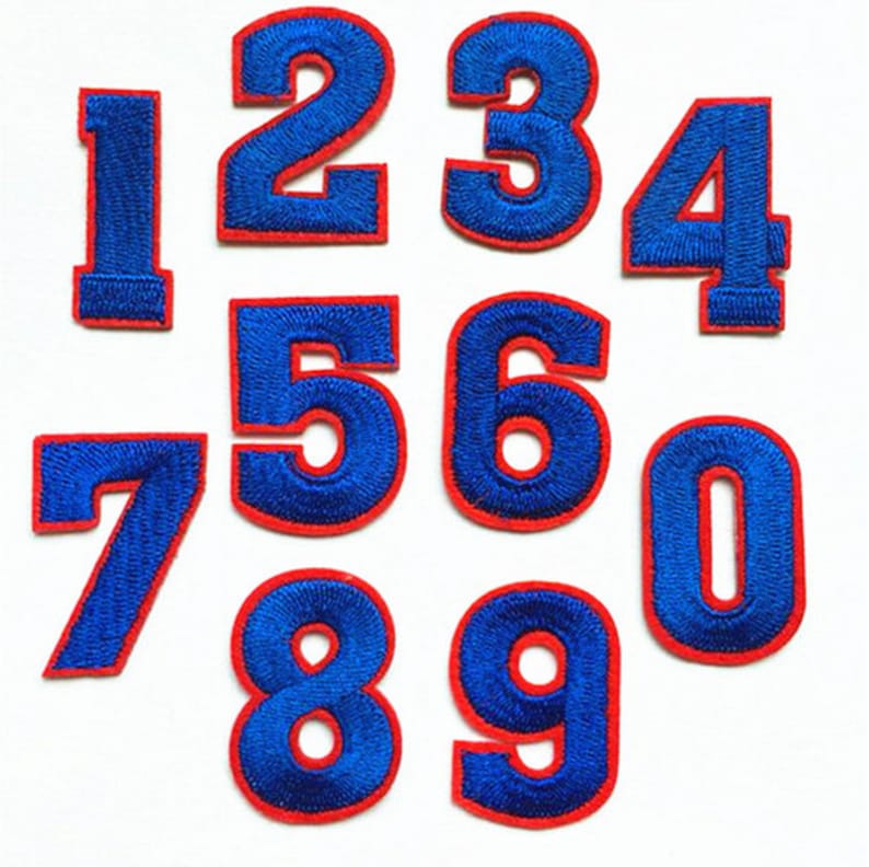 Colorful Embroidered Iron on Numbers Applique Patchiron on Etsy