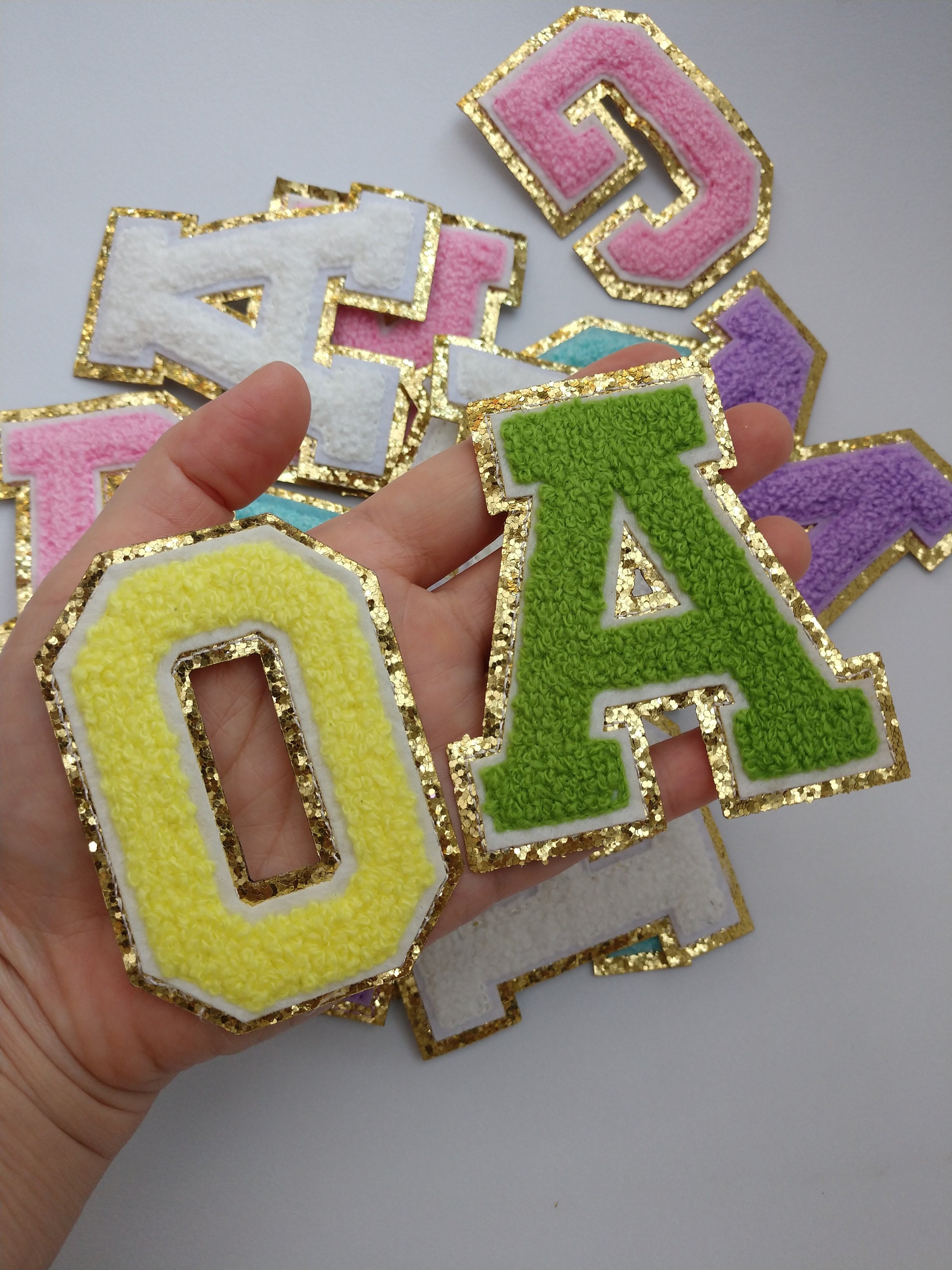 Colorful Embroidered Letter Iron on Applique Patch,embroidery Name ...