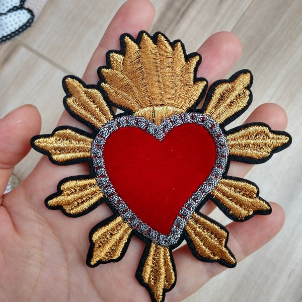 Heart Embroidered Applique Patch,Embroidery Heart Patch for Clothing,T Shirt and Jeans Costume Decorative Appliques Patches