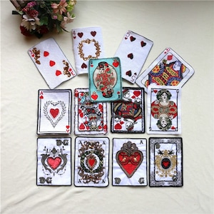 Playing Cards Sequined Applique Patch,Paillette Patch,Sequins Patch Supplies for Coat,T-Shirt,Costume Decorative Appliques Patches