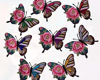 Delicate Butterfly Embroidered Iron on Applique Patch,Embroidery Butterflies Patch for Clothing or Dress Embroidery Applique Patches