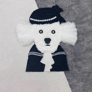 Süßer Hund Stickerei Applikation Patch, Gestickter Hund Patch Zubehör für Mantel, T-Shirt, Jeans, dekorative Applikationen Patches