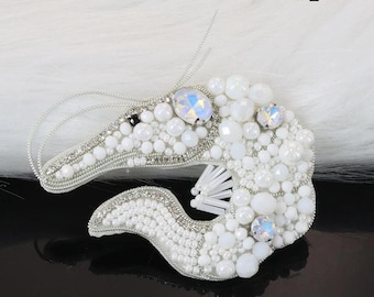 Various Ocean Animals Embroidery Applique Patch,Beaded Lobster Patch Supplies for Coat,T-Shirt,Costume Decorative Appliques Patches