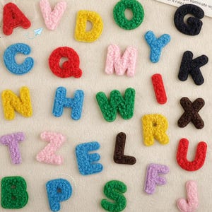 Colorful Embroidered iron on Letters Applique Patch,Iron On Name Letters Patch for T-Shirt or Coat,Decoration Embroidery iron on Patches