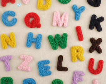 Colorful Embroidered iron on Letters Applique Patch,Iron On Name Letters Patch for T-Shirt or Coat,Decoration Embroidery iron on Patches