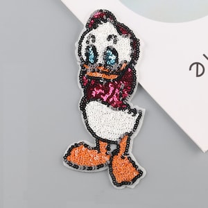 Donald Duck Pailletten Applikation Patch, Paillette Patch, Pailletten Cartoon Patch Lieferungen für Mantel, T-Shirt, Kostüm dekorative Patches