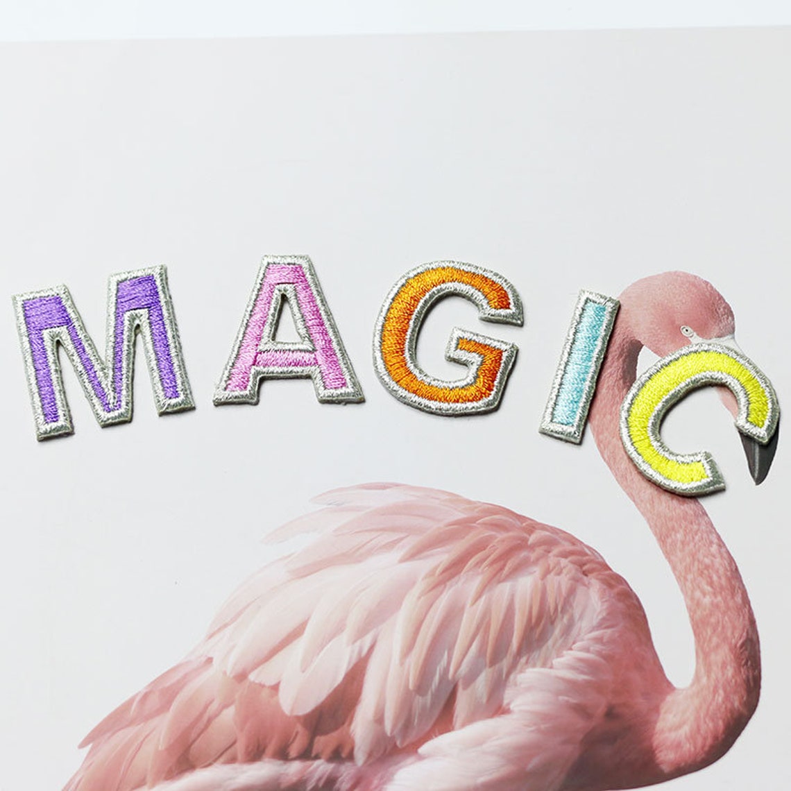 Multicolored Embroidery Iron on Letters Applique Patchiron on - Etsy