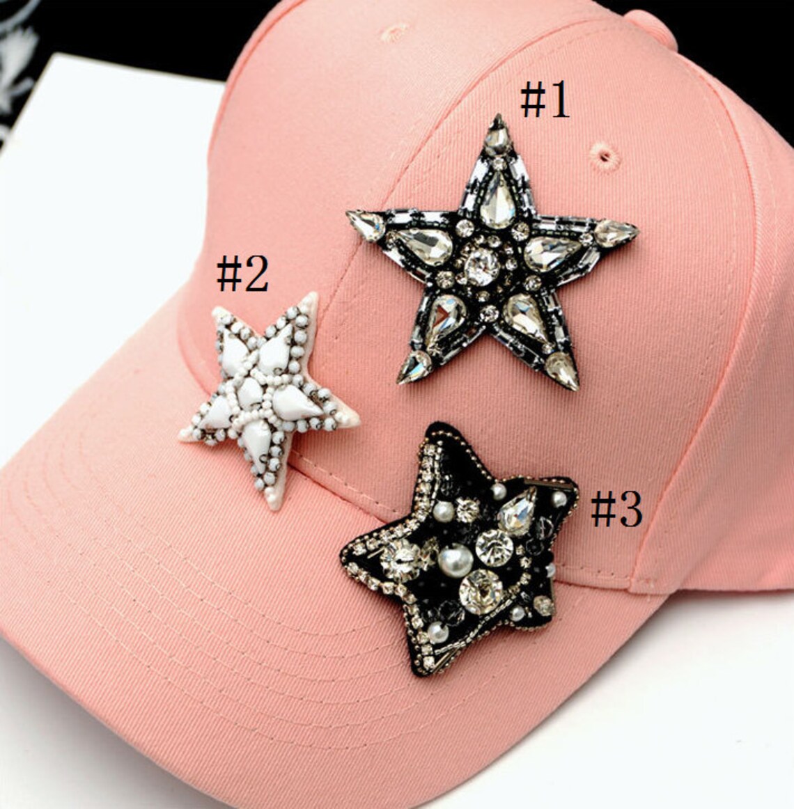 Delicate Embroidery Beaded Star Applique Patchbeaded Diamond Etsy