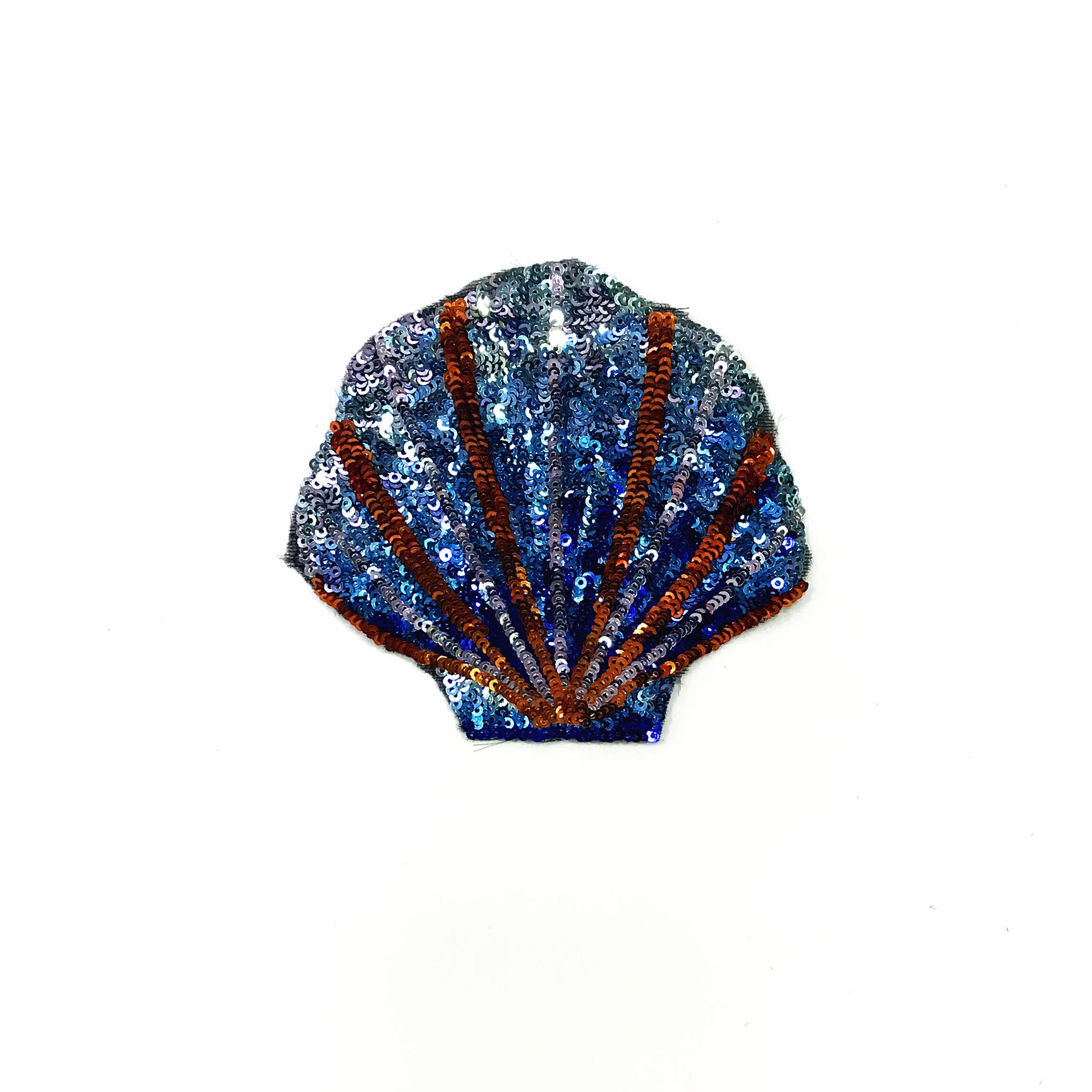 Embroidered Patch Shell A Pair of Shell Applique Patches,paillette Patch,sequin Shells Patch ...