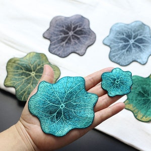 Delicate Embroidered Lotus Leaf Applique Patches,Vintage Leaf Patches for Clothing or Dress Decorative Embroidery Appliques