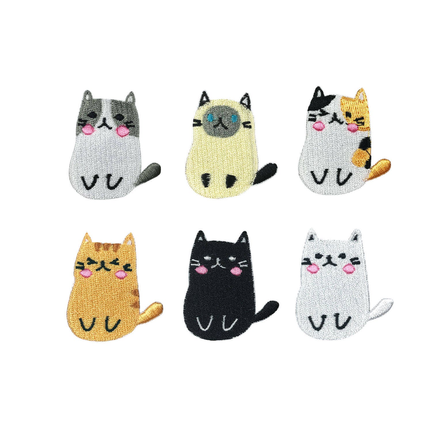 Cute Cats Embroidered Iron on Applique Patchembroidery Cats Etsy