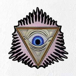 Eye Embroidered Applique Patch,Embroidery Vintage Eye Patch Supplies for Coat,T-Shirt,Jeans,Decorative Appliques Patches