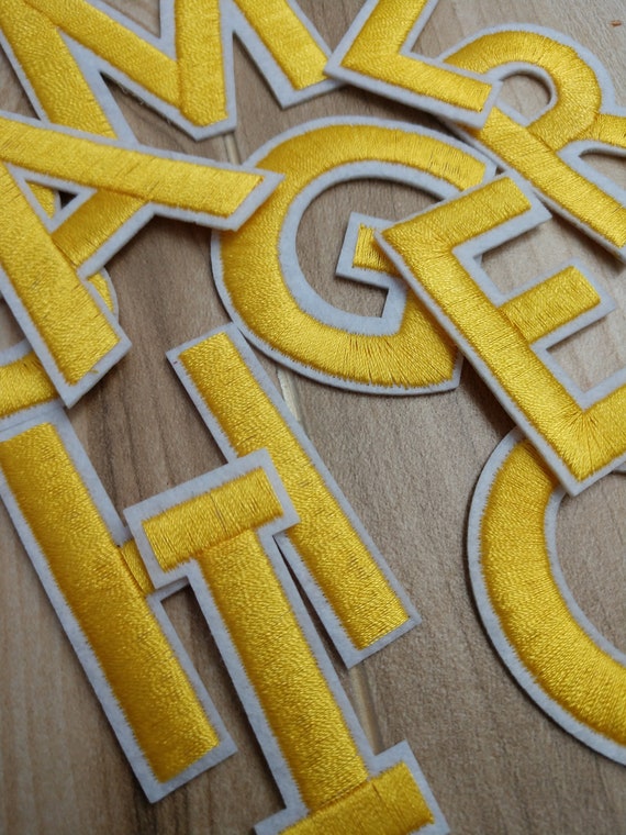 Gold Sequins Iron on Letters or Numbers Applique Patch,iron on Name Letters  Patch for T-shirt or Coat,decoration Embroidery Iron on Patches 